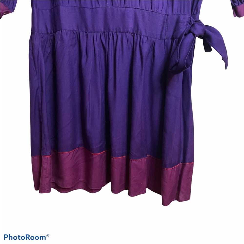 VINTAGE 80s 90s PHOOL Dress S / M  Purple Quilted… - image 2