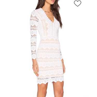 Nightcap White Sierra Lace BodyCon Midi Dress