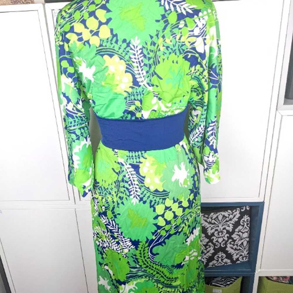 1960's Floral Print Wrap Dress/Dressing Gown - image 6