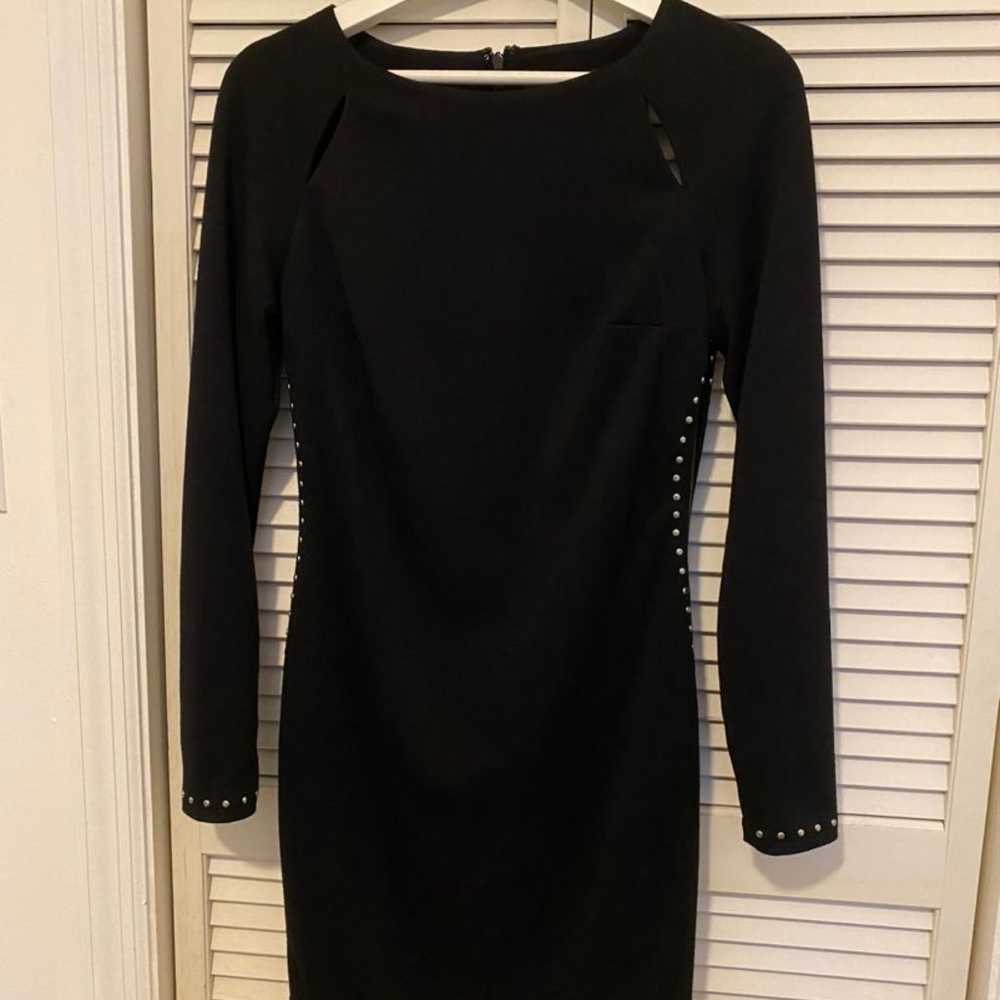 Guess Black Zipper & Studs Dress - image 2