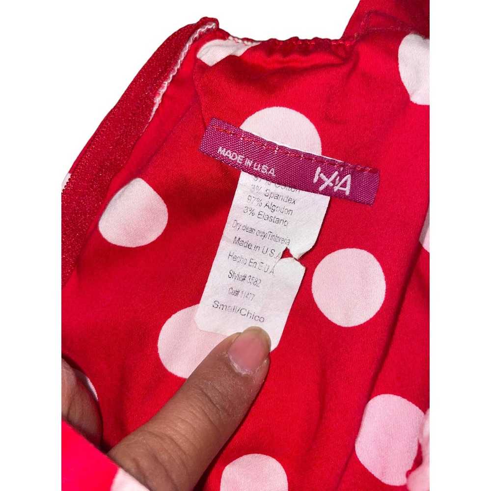 Ixia Red Polka Dot Print Pinup Fit & Flare Tie-Ba… - image 7