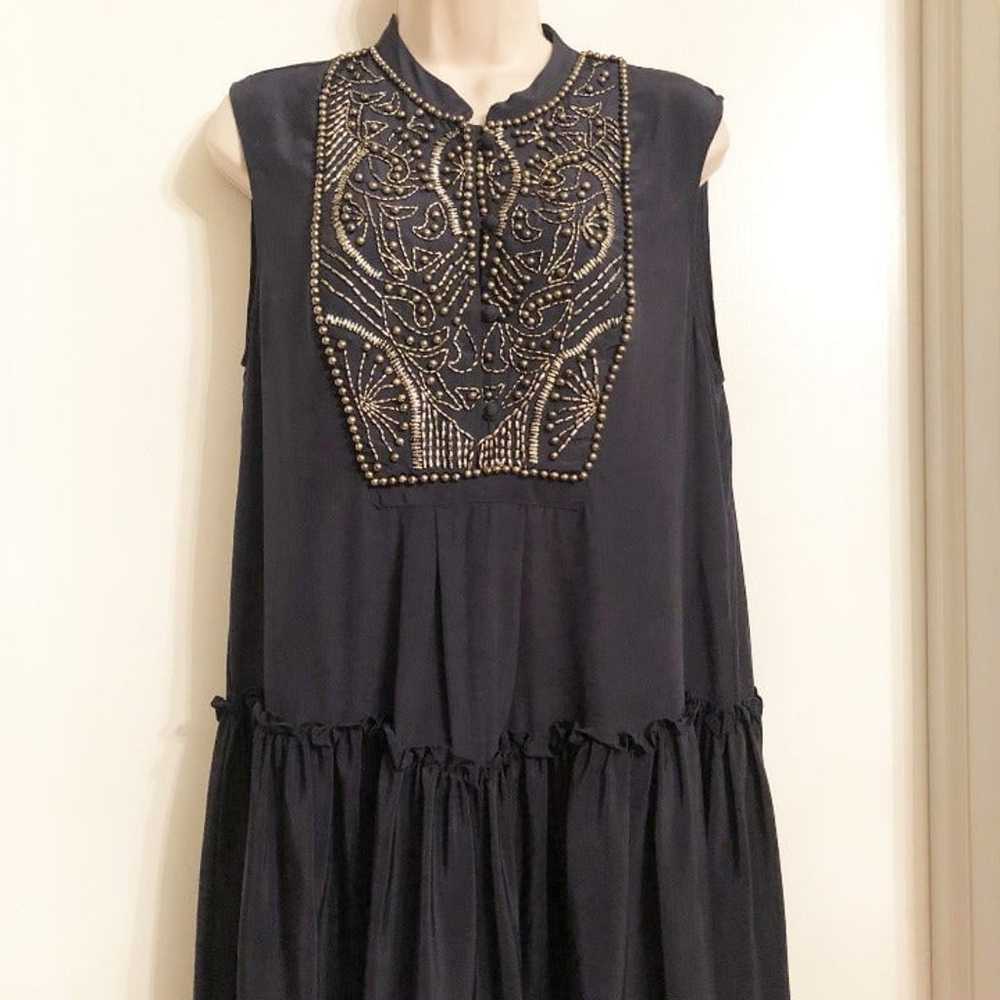 Vintage GRYPHON Silk Beaded Dress Size S - image 2