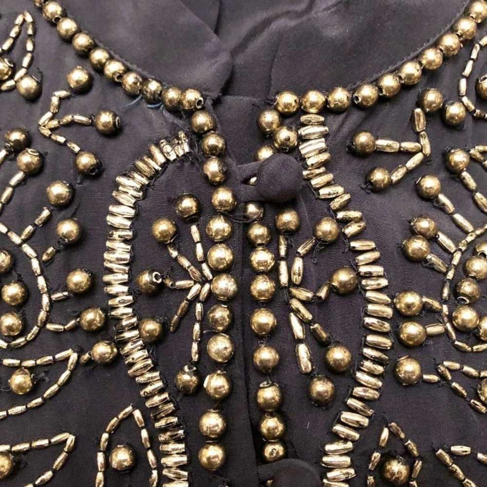 Vintage GRYPHON Silk Beaded Dress Size S - image 8