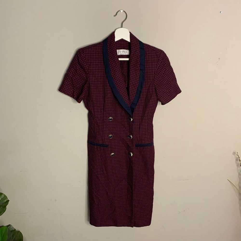 Vintage Petite Sophisticate Gingham Print Dress - image 4