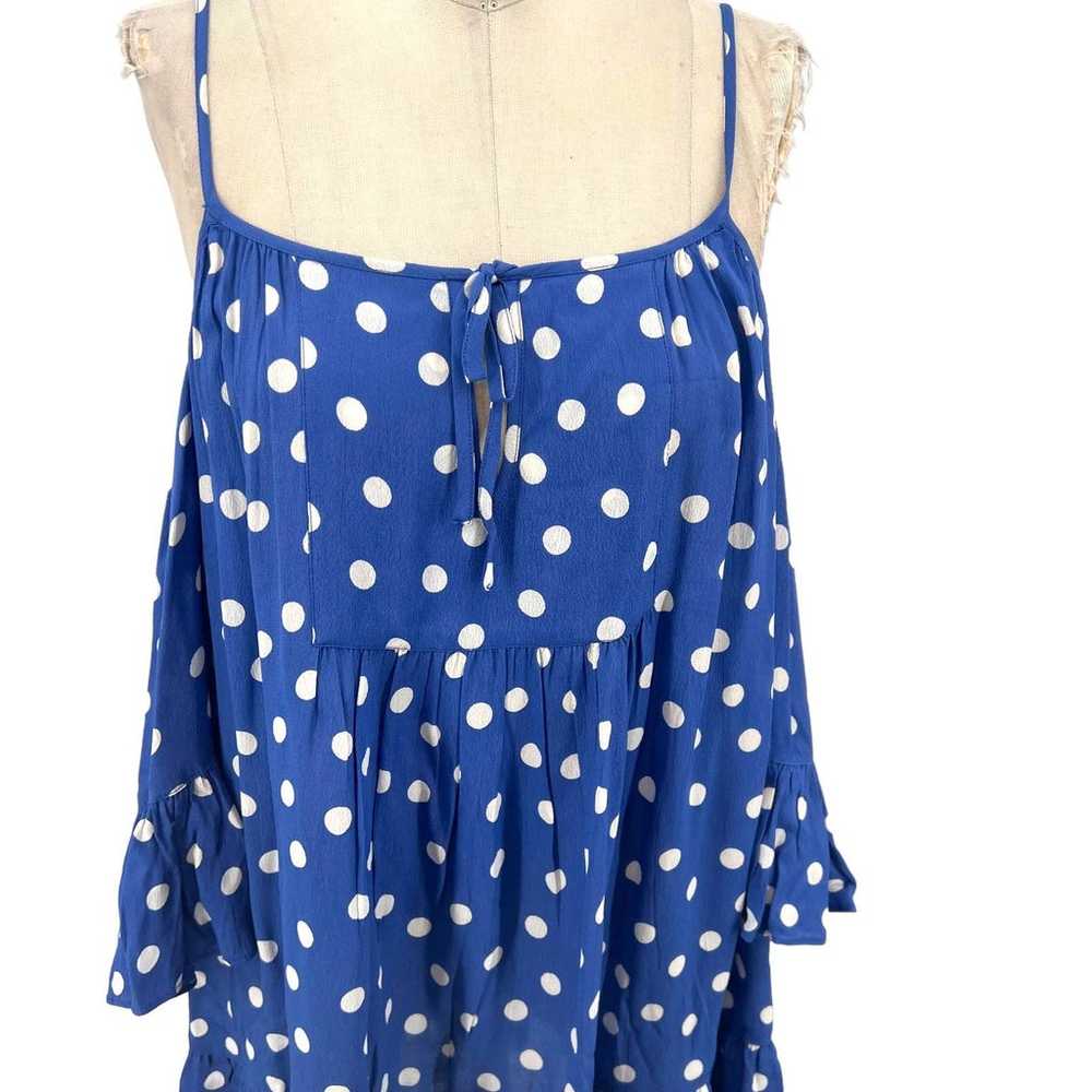 Tularosa Hattie Dress Blue Polka Dot Off the Shou… - image 3