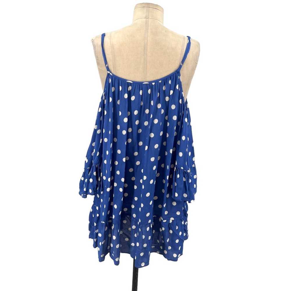 Tularosa Hattie Dress Blue Polka Dot Off the Shou… - image 8
