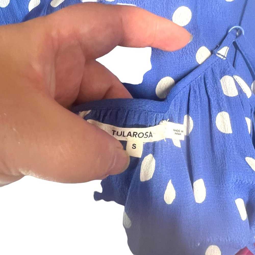 Tularosa Hattie Dress Blue Polka Dot Off the Shou… - image 9