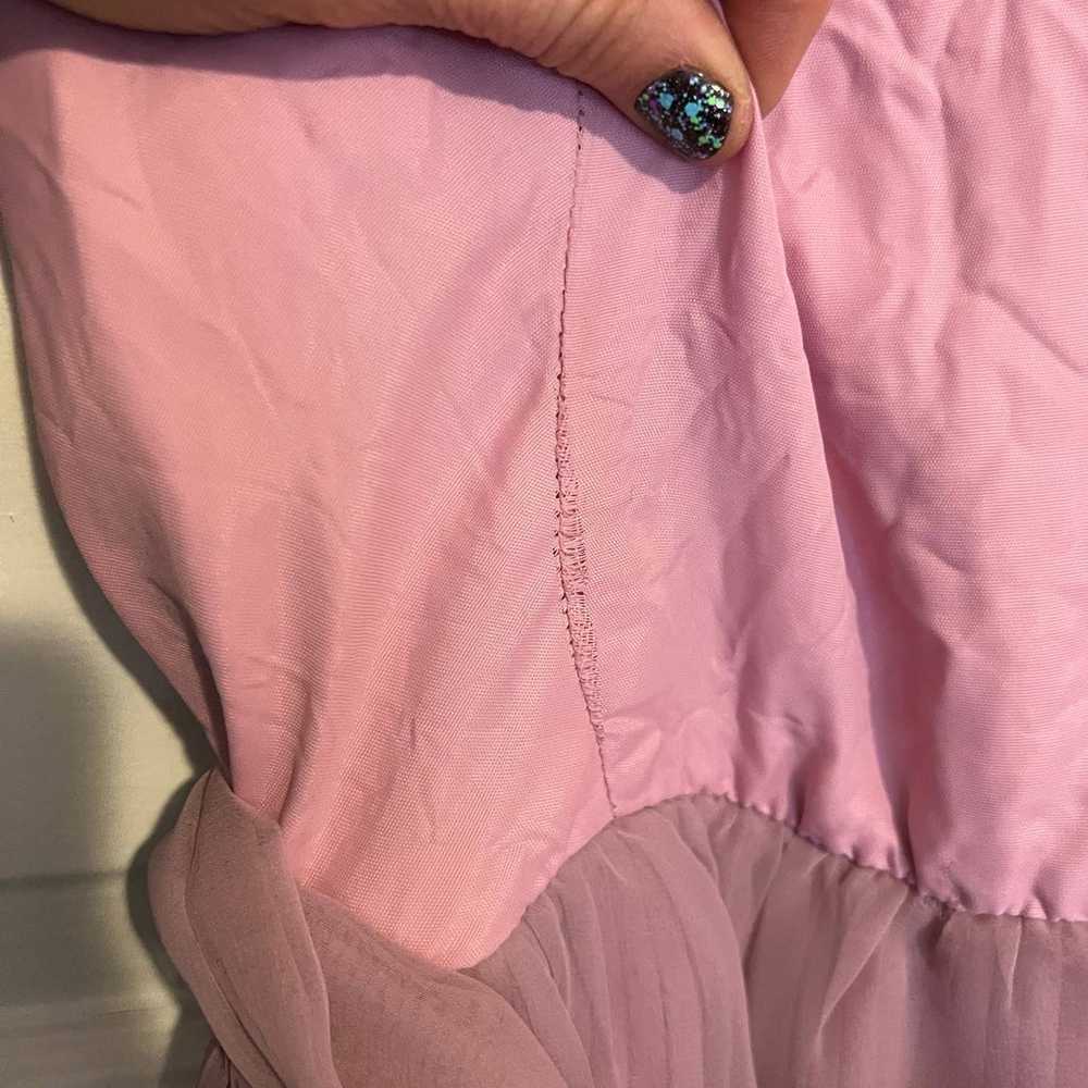 Vintage pink flowy dress S - image 4