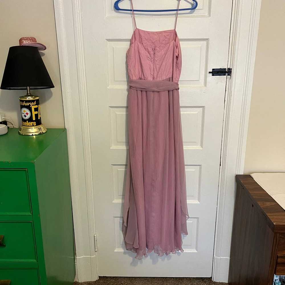 Vintage pink flowy dress S - image 5