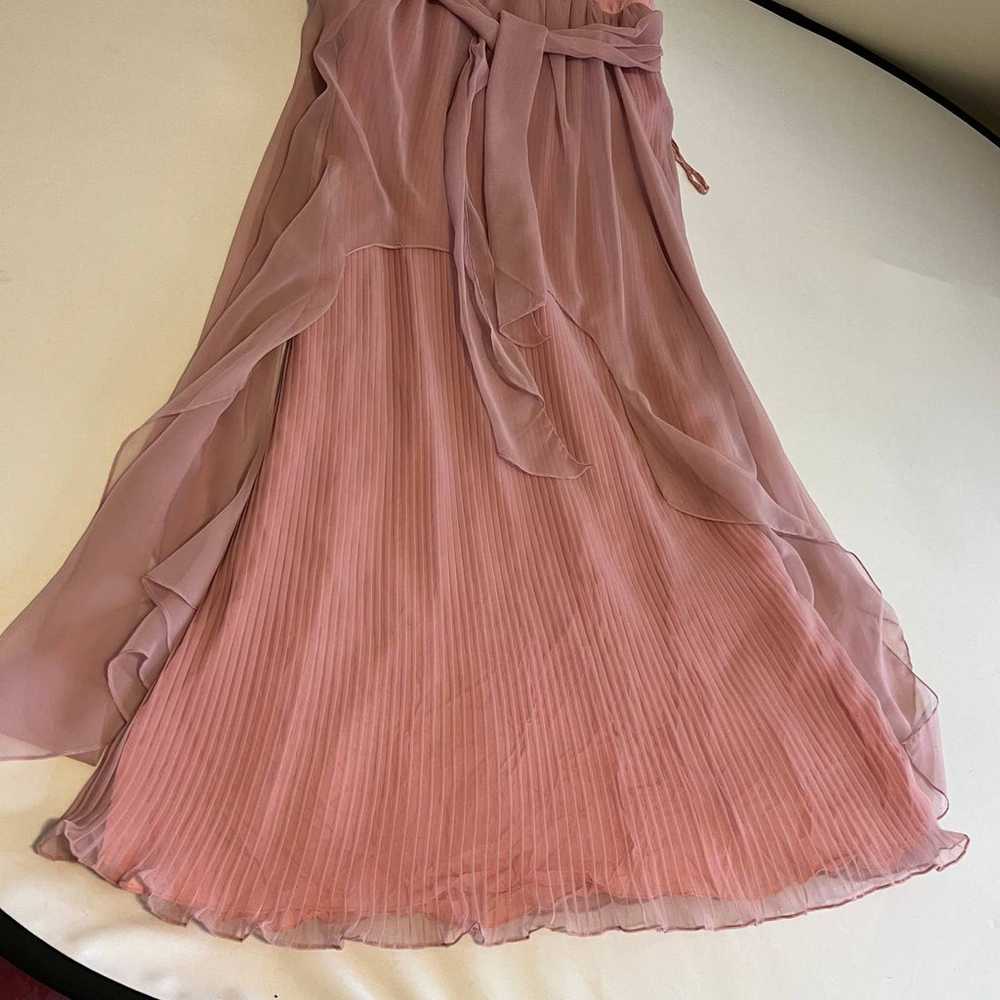 Vintage pink flowy dress S - image 8