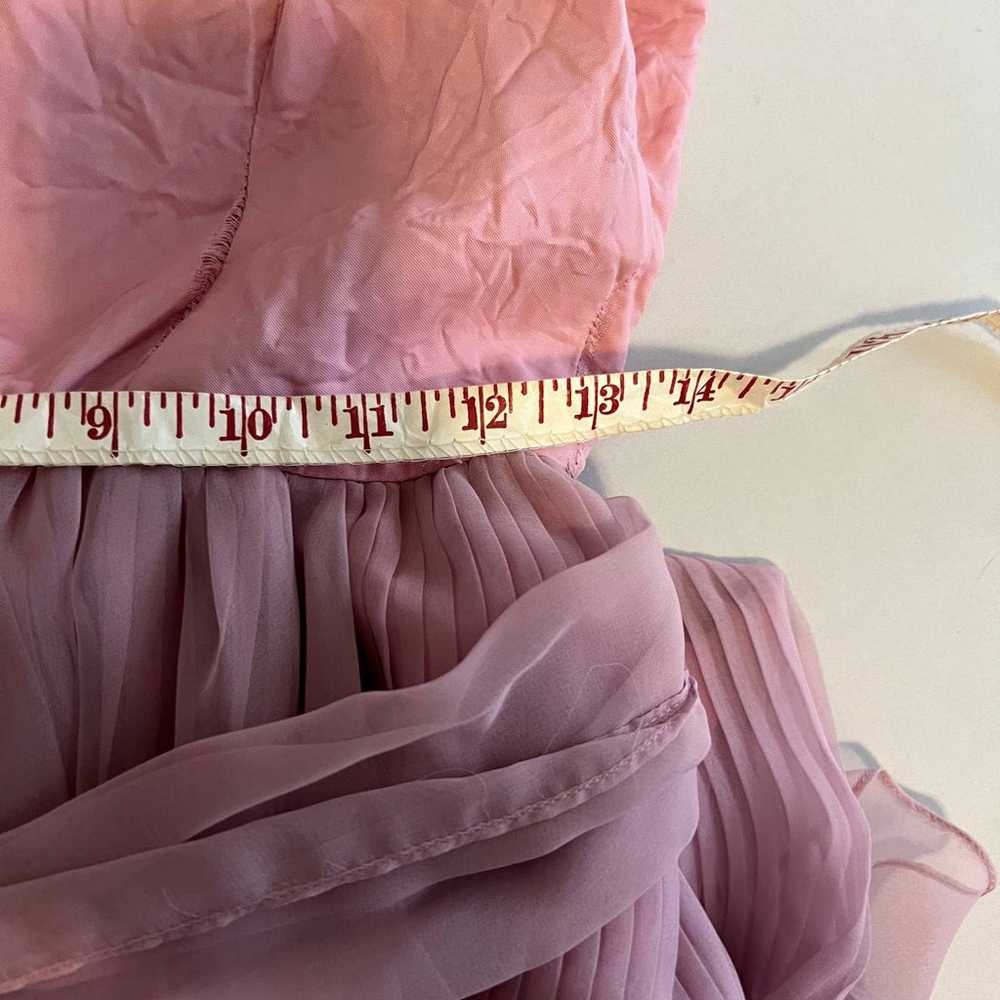 Vintage pink flowy dress S - image 9