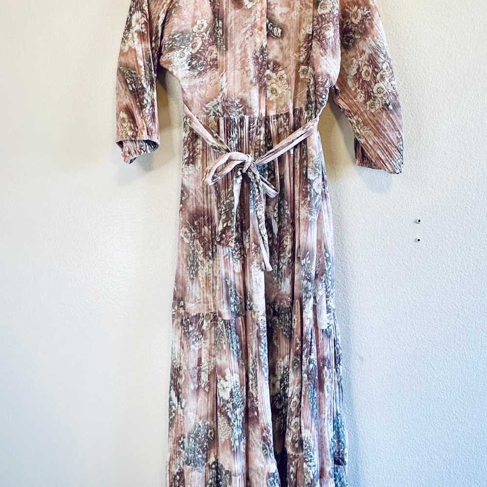 Vintage 70s Phase II California maxi dress. Flora… - image 2