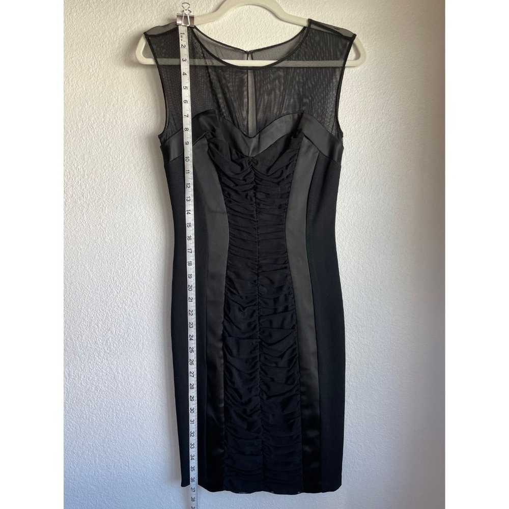 Vintage 1990's Cache Black Ruched Bodycon Dress -… - image 6