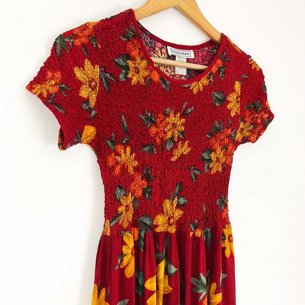 Vintage Botanical Popcorn Dress - image 7