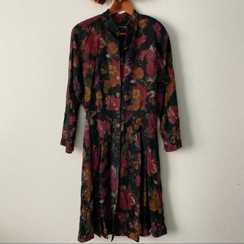 Vintage Victorian Floral Midi Dress - image 7