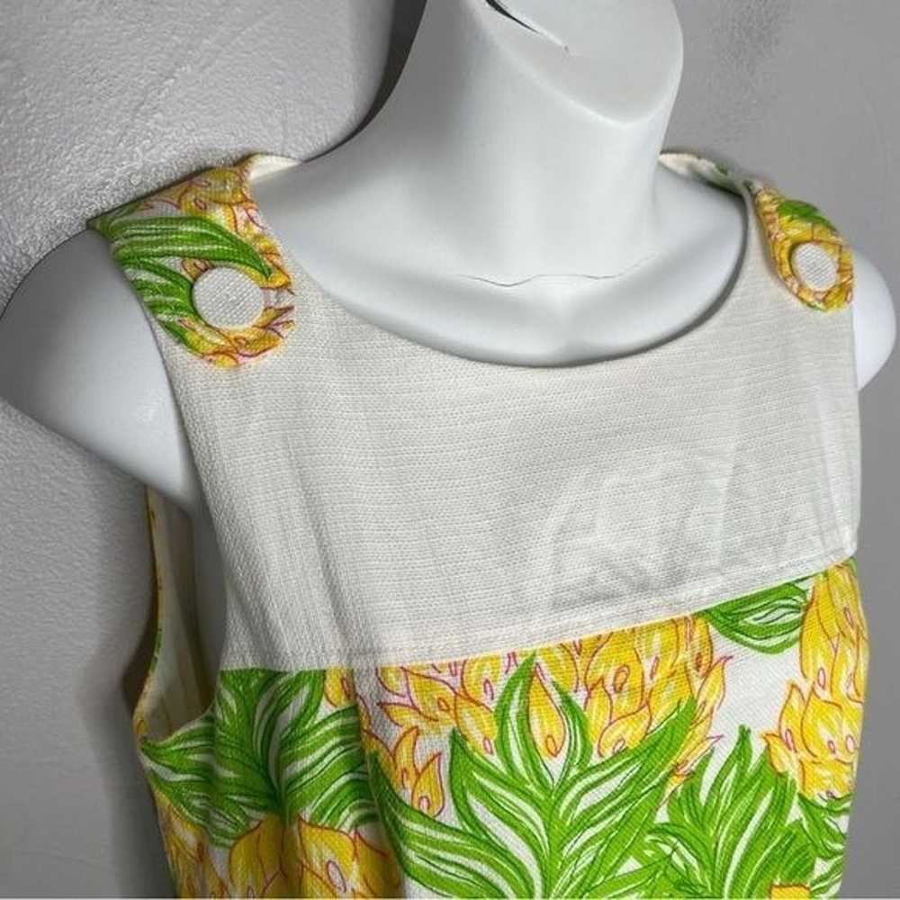 LILLY PULITZER Yellow White Pineapple Summer Dres… - image 2