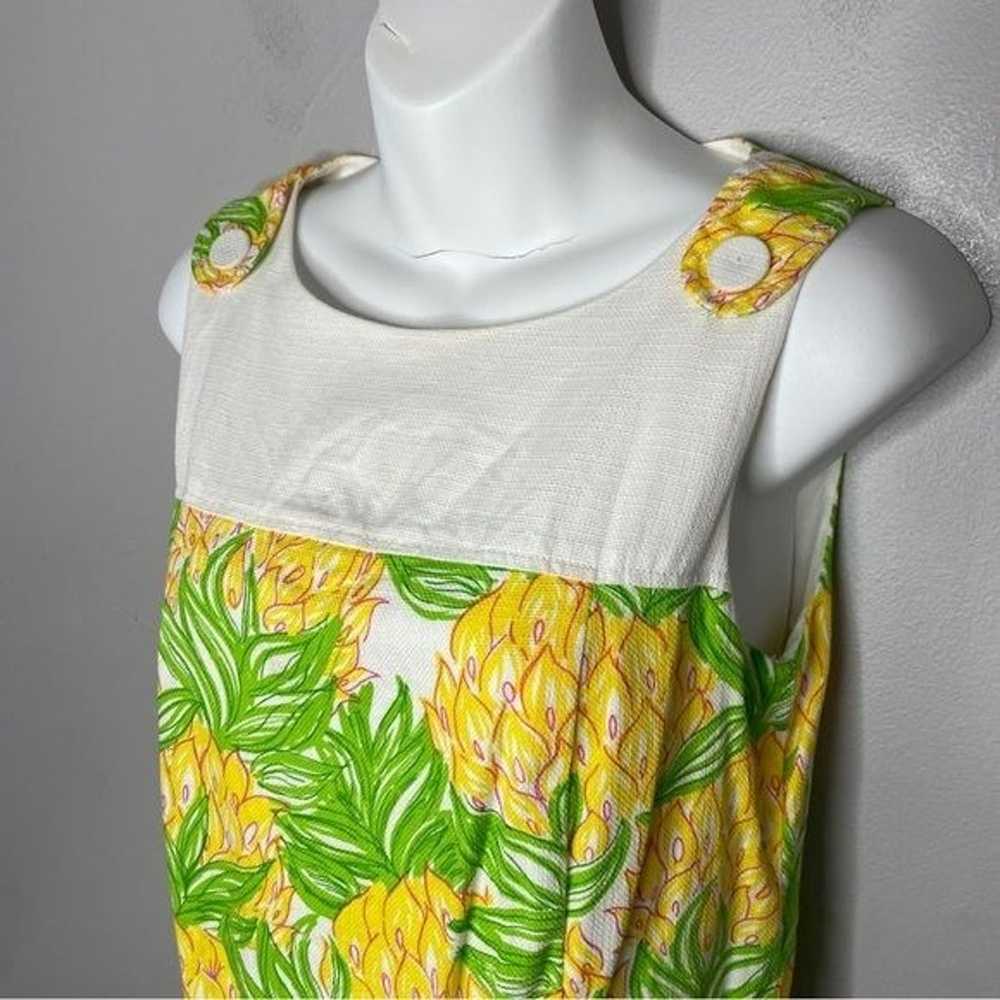 LILLY PULITZER Yellow White Pineapple Summer Dres… - image 3