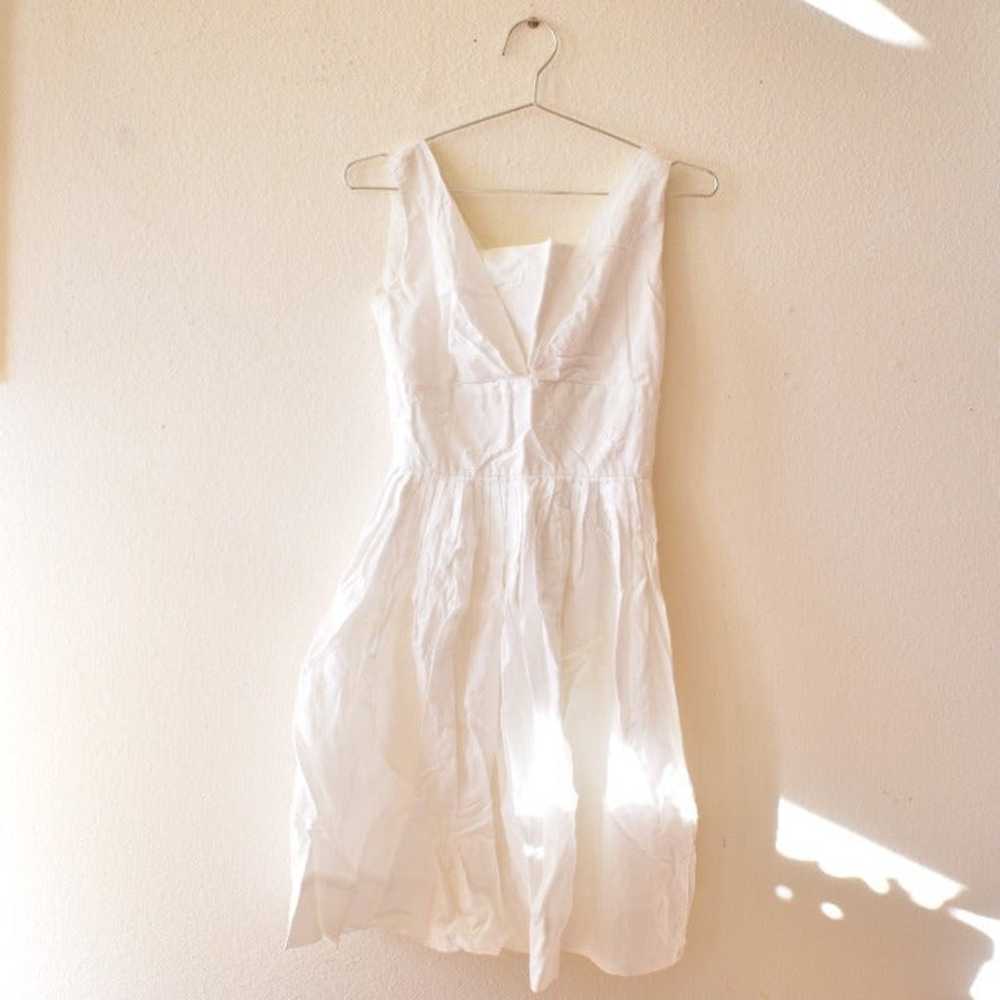 Handmade 50s / 60s Vintage White Dress - image 3