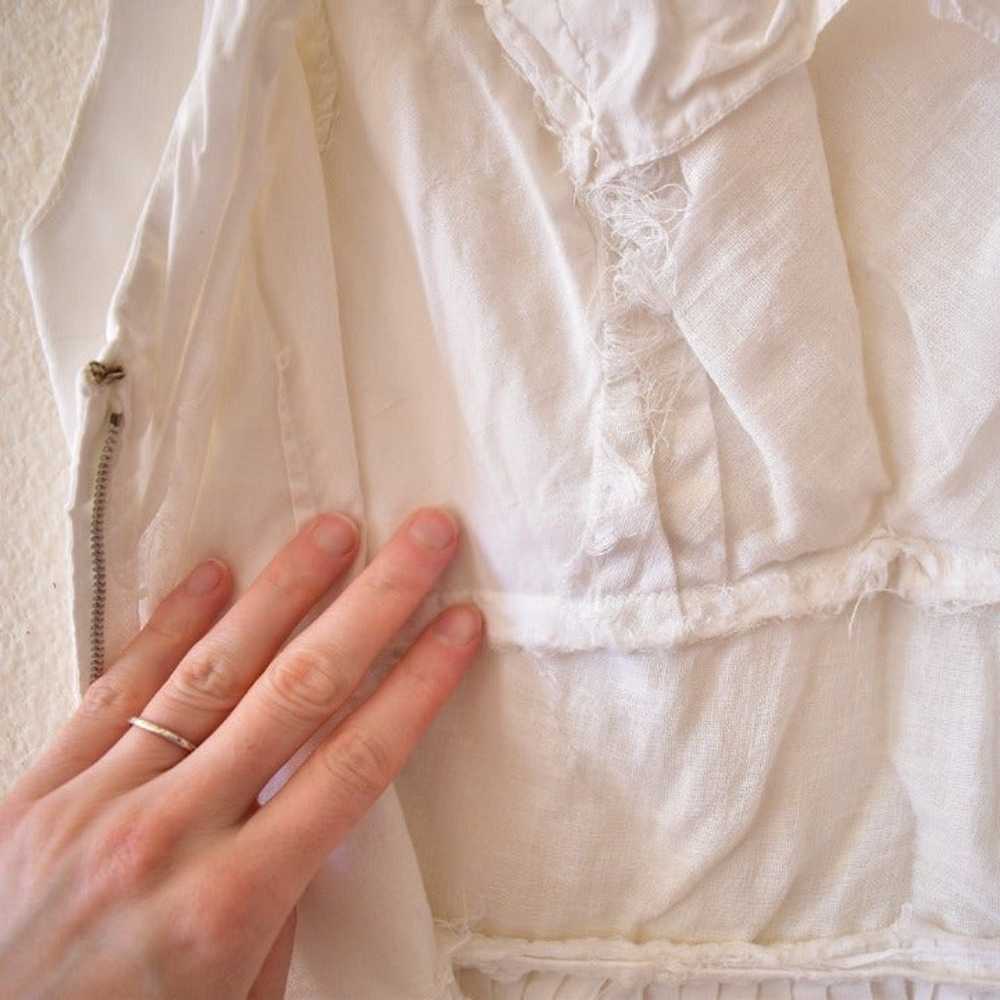Handmade 50s / 60s Vintage White Dress - image 6