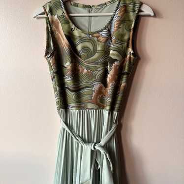 1970s Artsy Vintage Dress with a Matching Jacket - image 1