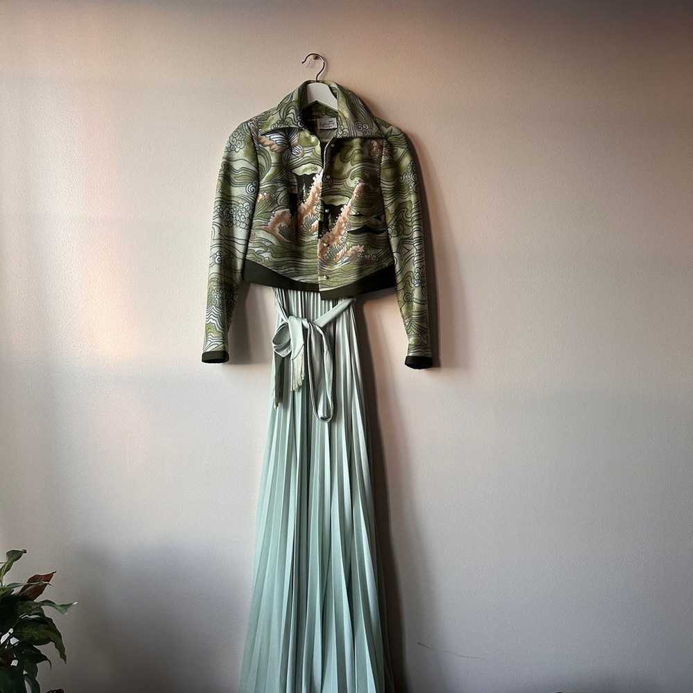 1970s Artsy Vintage Dress with a Matching Jacket - image 3