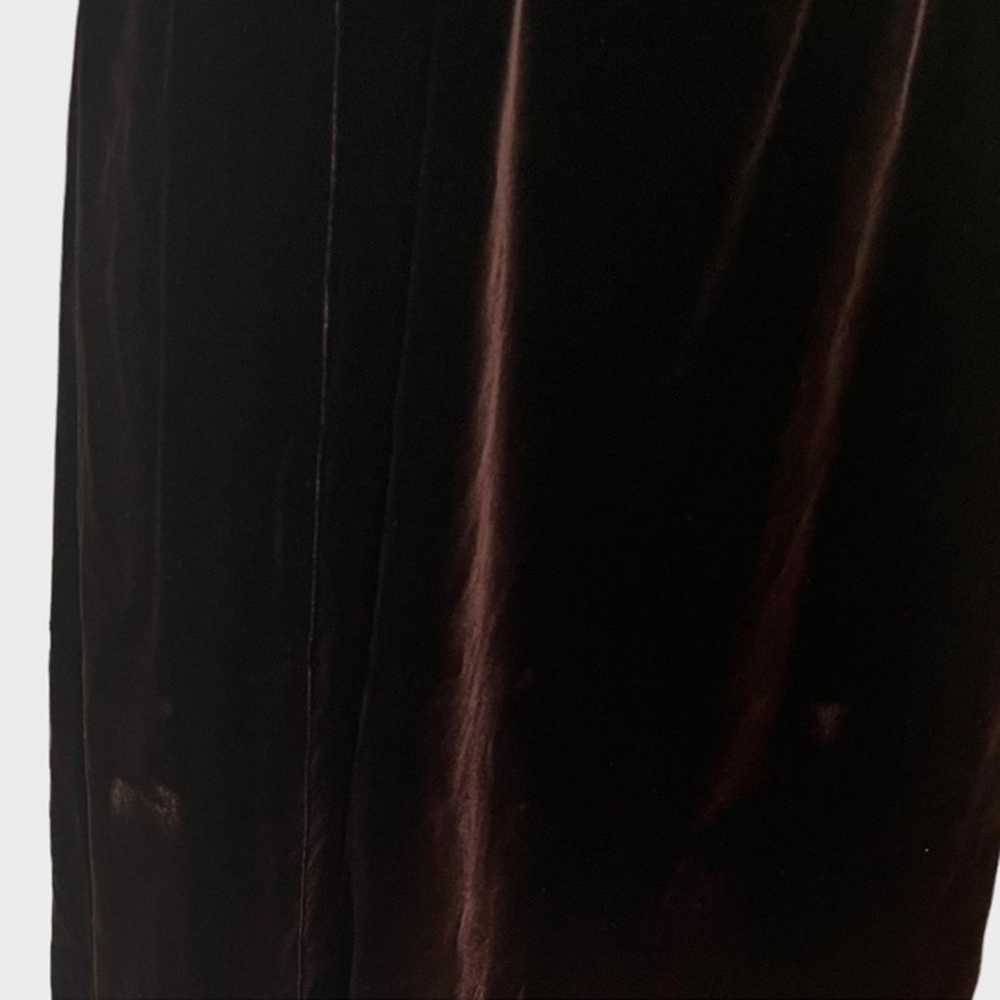 Anne Fogarty Chocolate Velvet Brown Dress Jacket … - image 9
