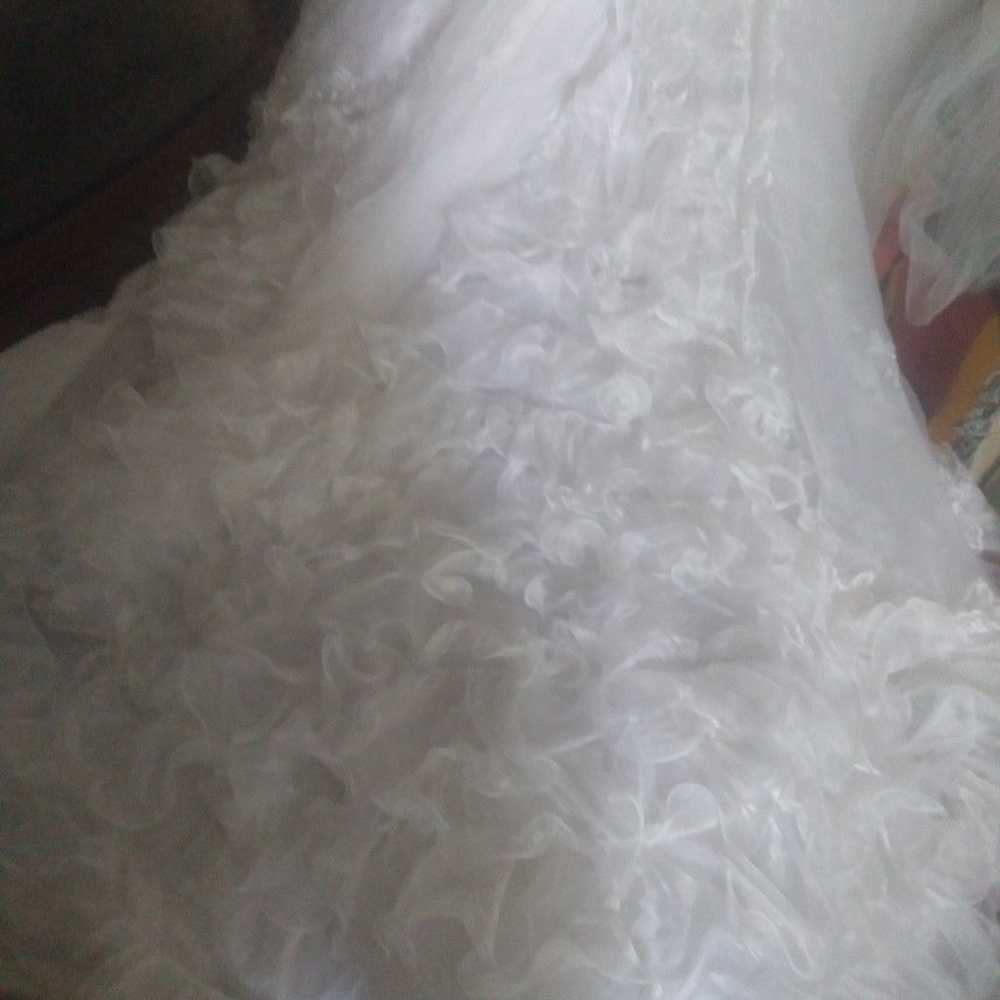 Vintage 1980s wedding dress with veil.Size 2/4 - image 10