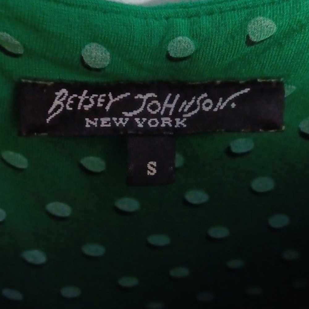 Betsey Johnson Vintage Green Polka Dot Midi Dress - image 7