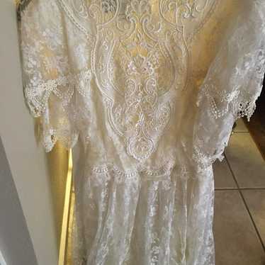 Jessica McClintock lace vintage wedding dress - image 1