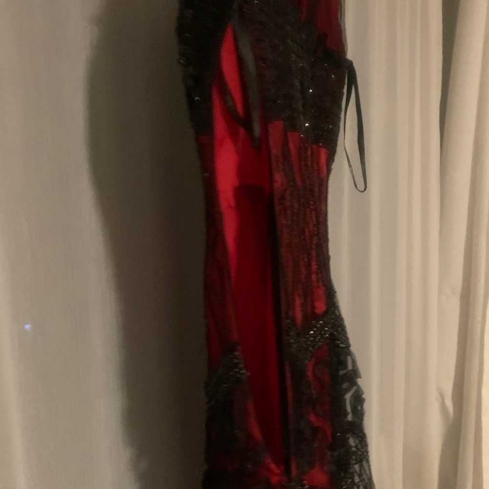 Vintage Eureka prom Halloween red black dress XS-s - image 6