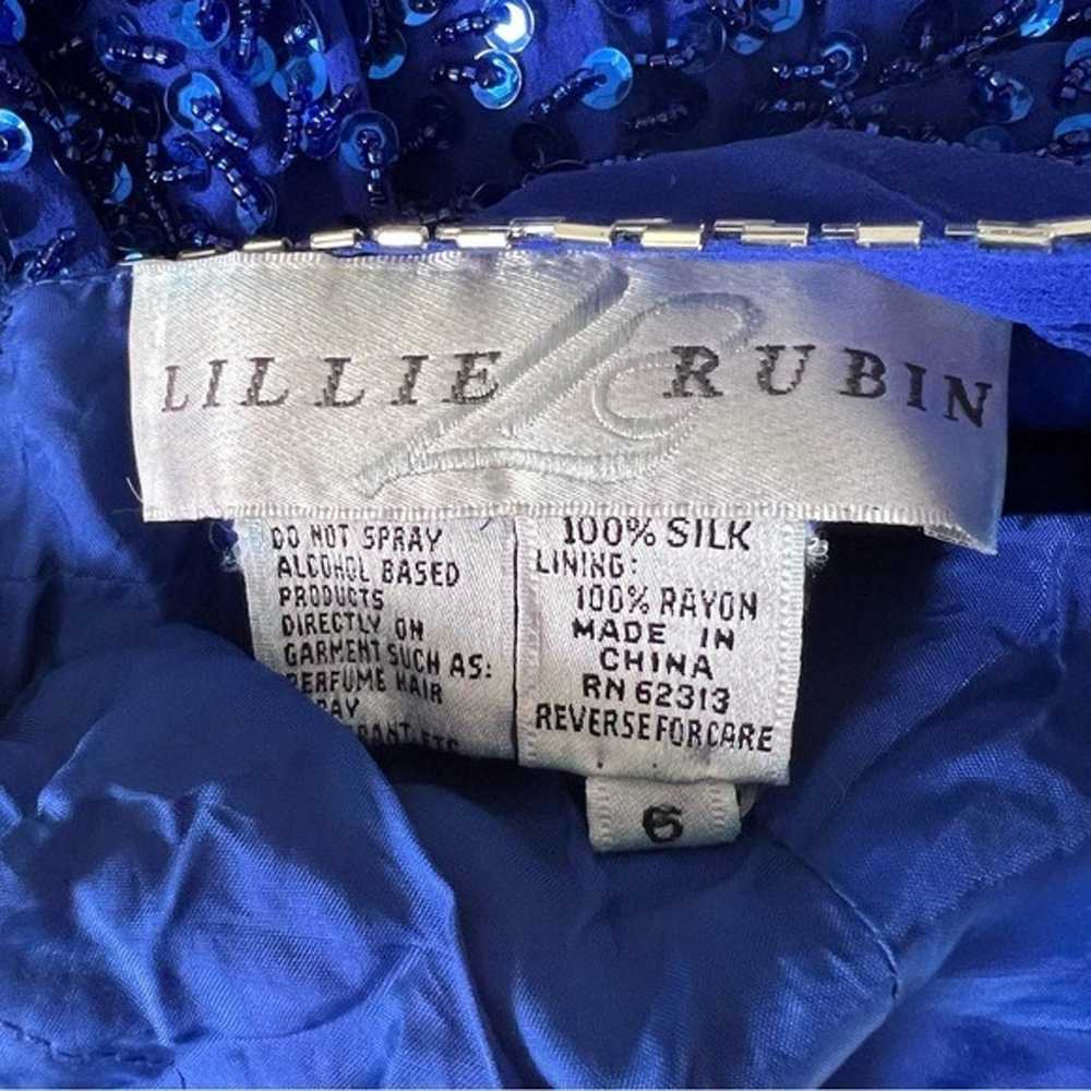 Vintage Lillie Rubin Silk Beaded and Sequin Dress… - image 10