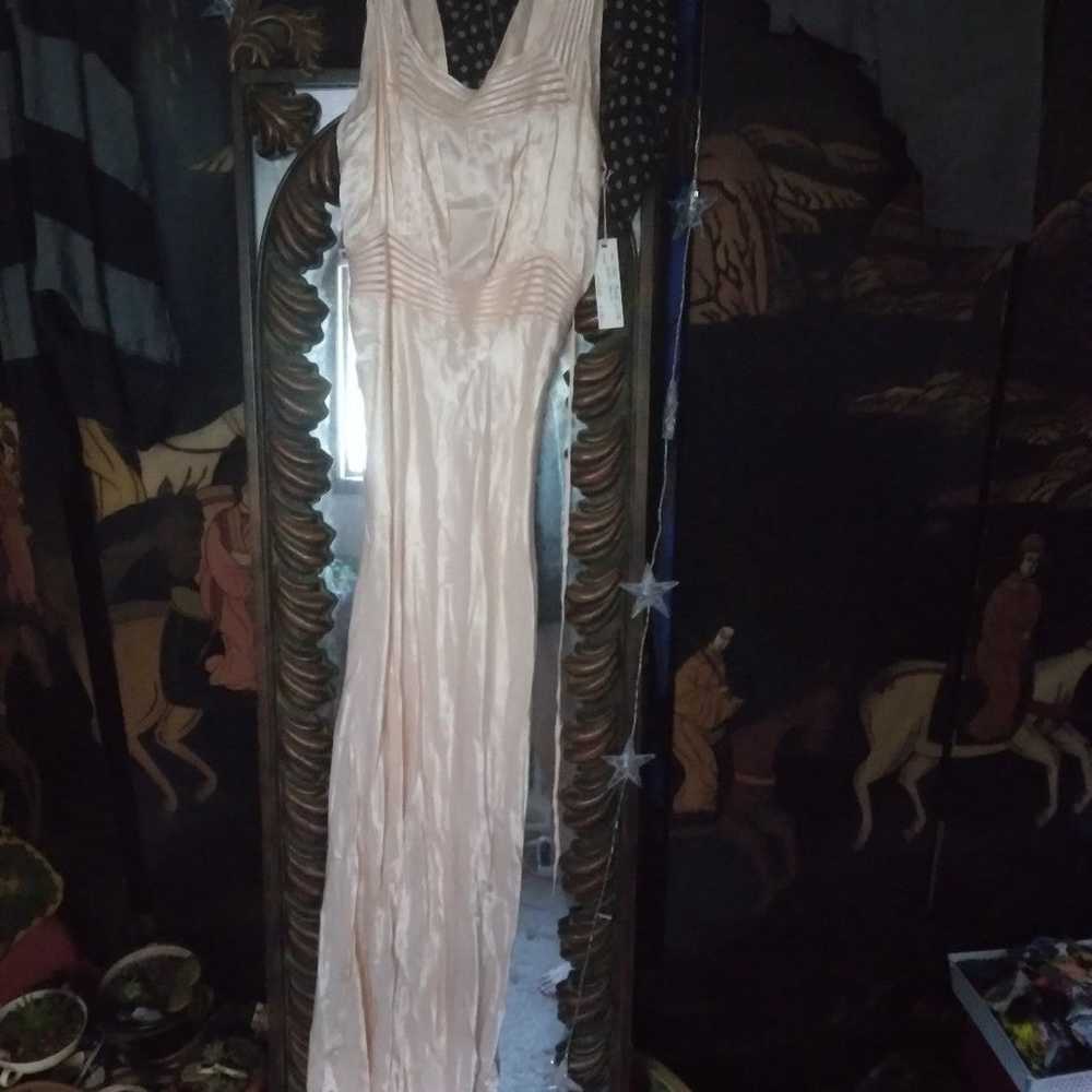 1940s silk satin nightgown - image 1