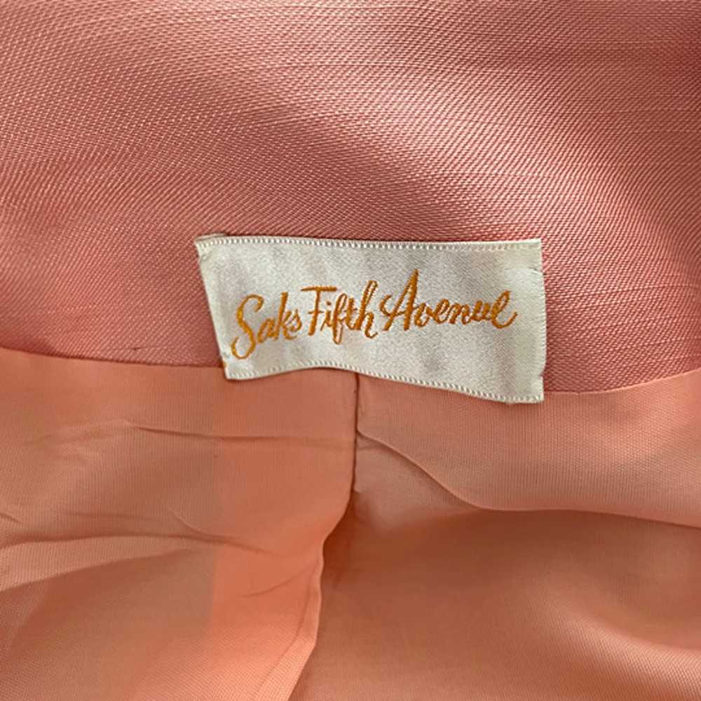Vtg 60s Saks Fifth Avenue Dress & Coat Jacket Set… - image 11