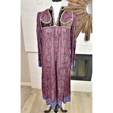 Vintage Indian 70s Cotton Gauze Dress - image 1