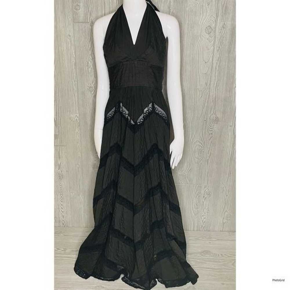 Vintage Lillie Rubin black lace sheer panel cotto… - image 7