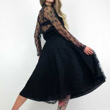 Vintage Albert Capraro Lace Overlay Dress - image 1
