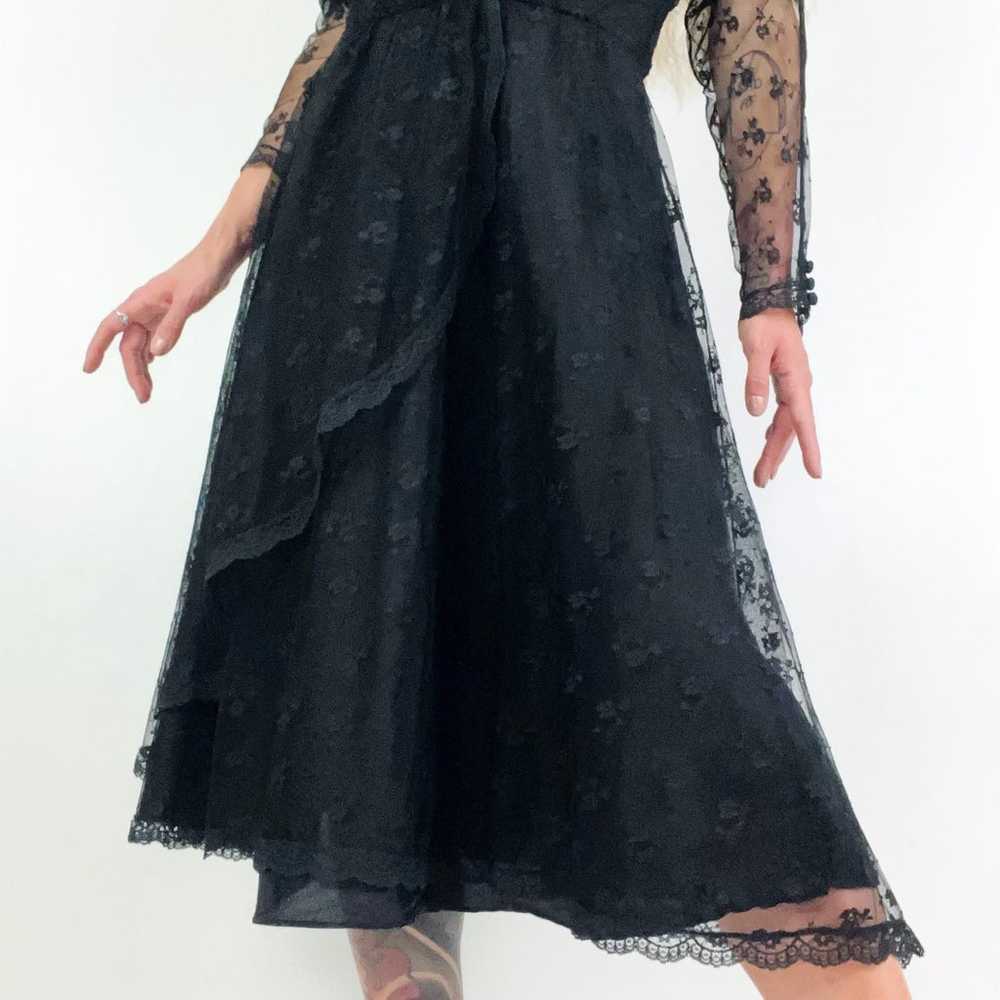Vintage Albert Capraro Lace Overlay Dress - image 4