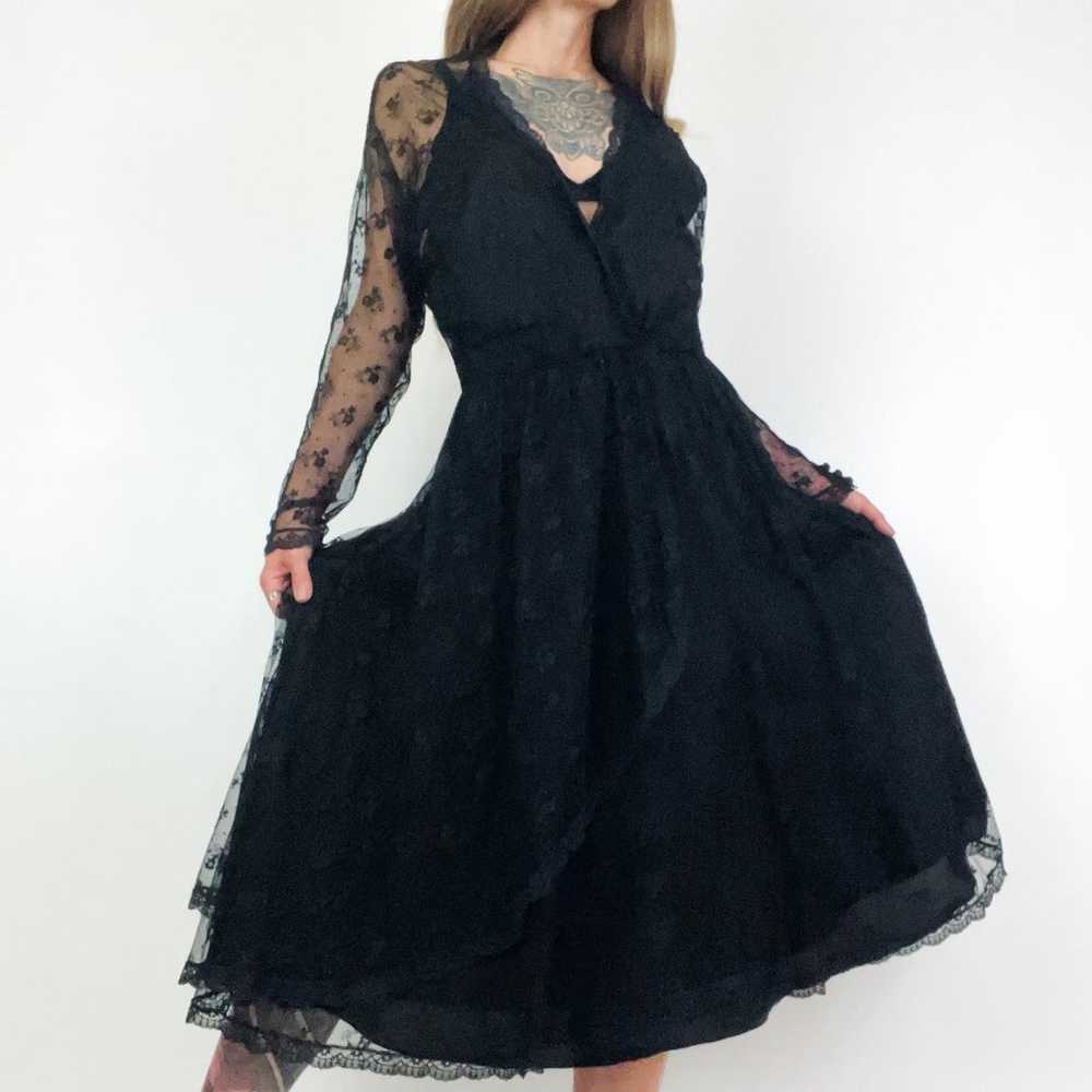 Vintage Albert Capraro Lace Overlay Dress - image 5