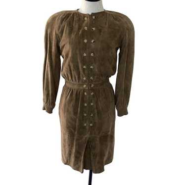 Valentino Vintage Womens Dress Size Small Brown S… - image 1