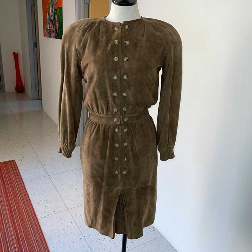 Valentino Vintage Womens Dress Size Small Brown S… - image 5