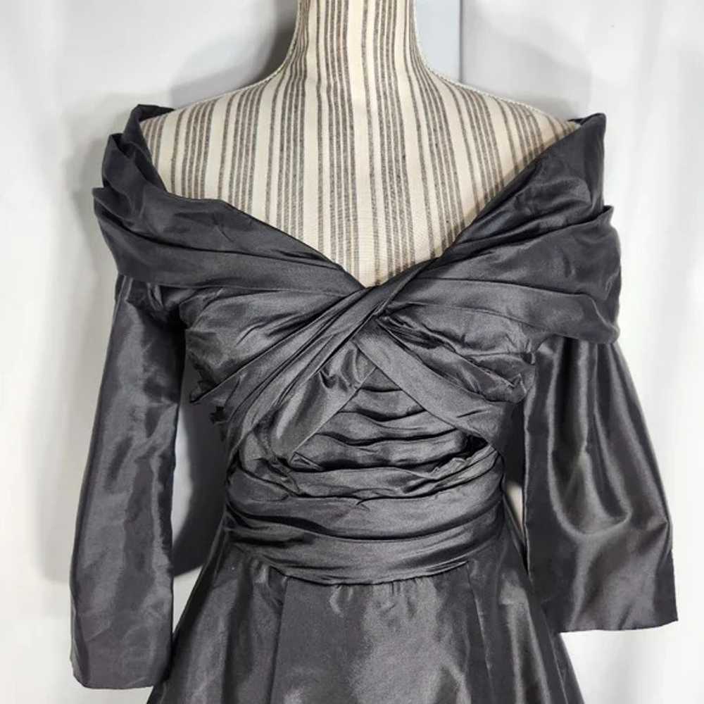 Vintage Catherine Regehr Black 100% Silk Formal M… - image 2