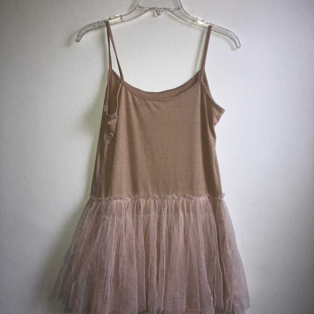 Vintage Beige/Tan Tulle Dress - image 2