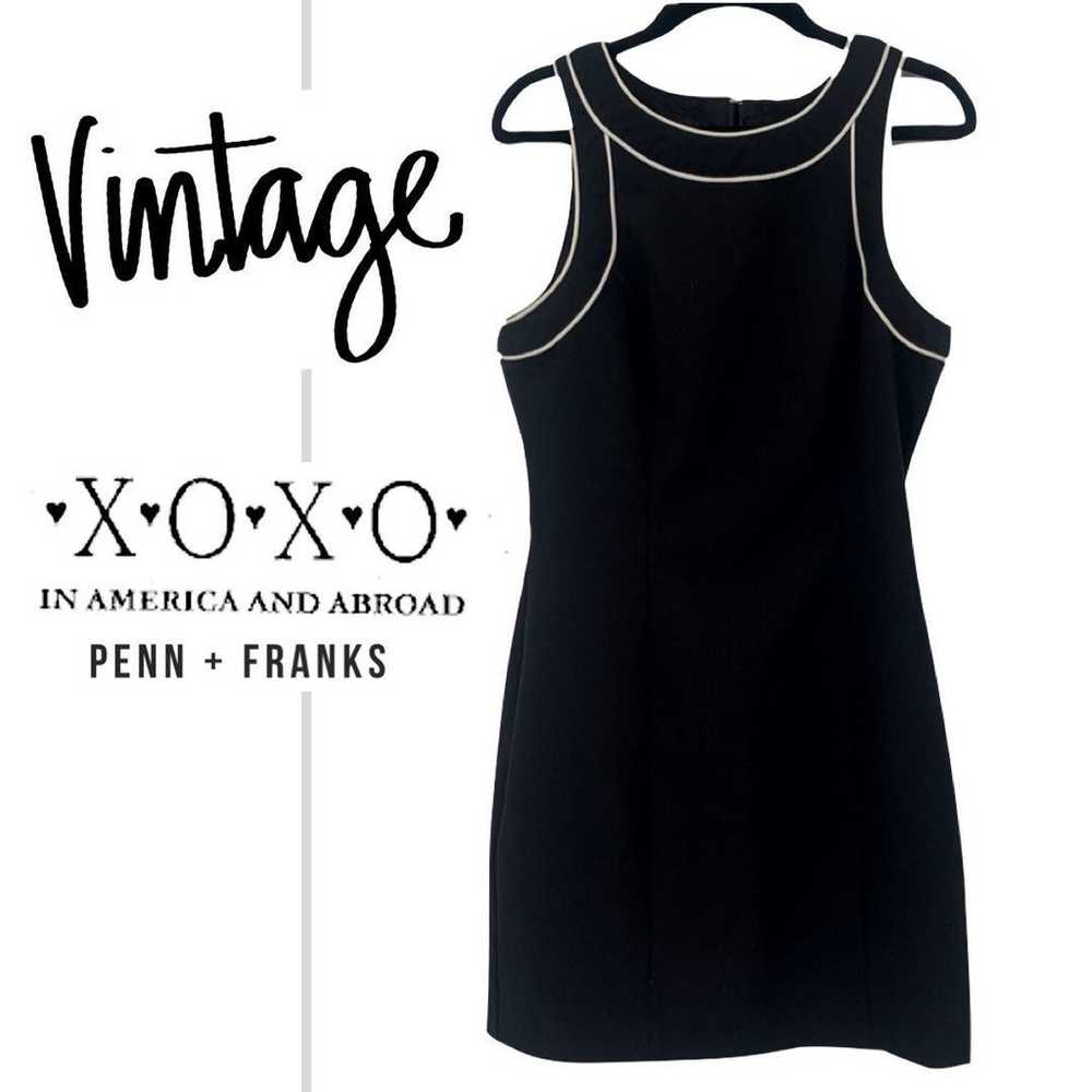 XOXO Vintage Dress 90s/00s Black White Sleeveless… - image 1