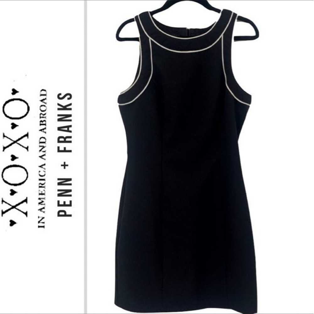 XOXO Vintage Dress 90s/00s Black White Sleeveless… - image 2