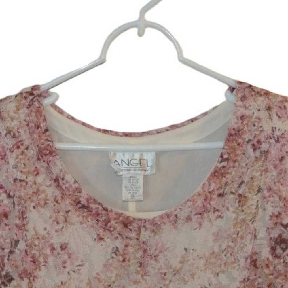 Vintage Angel Women's Lacy Pink Beige Maxi Rayon … - image 7
