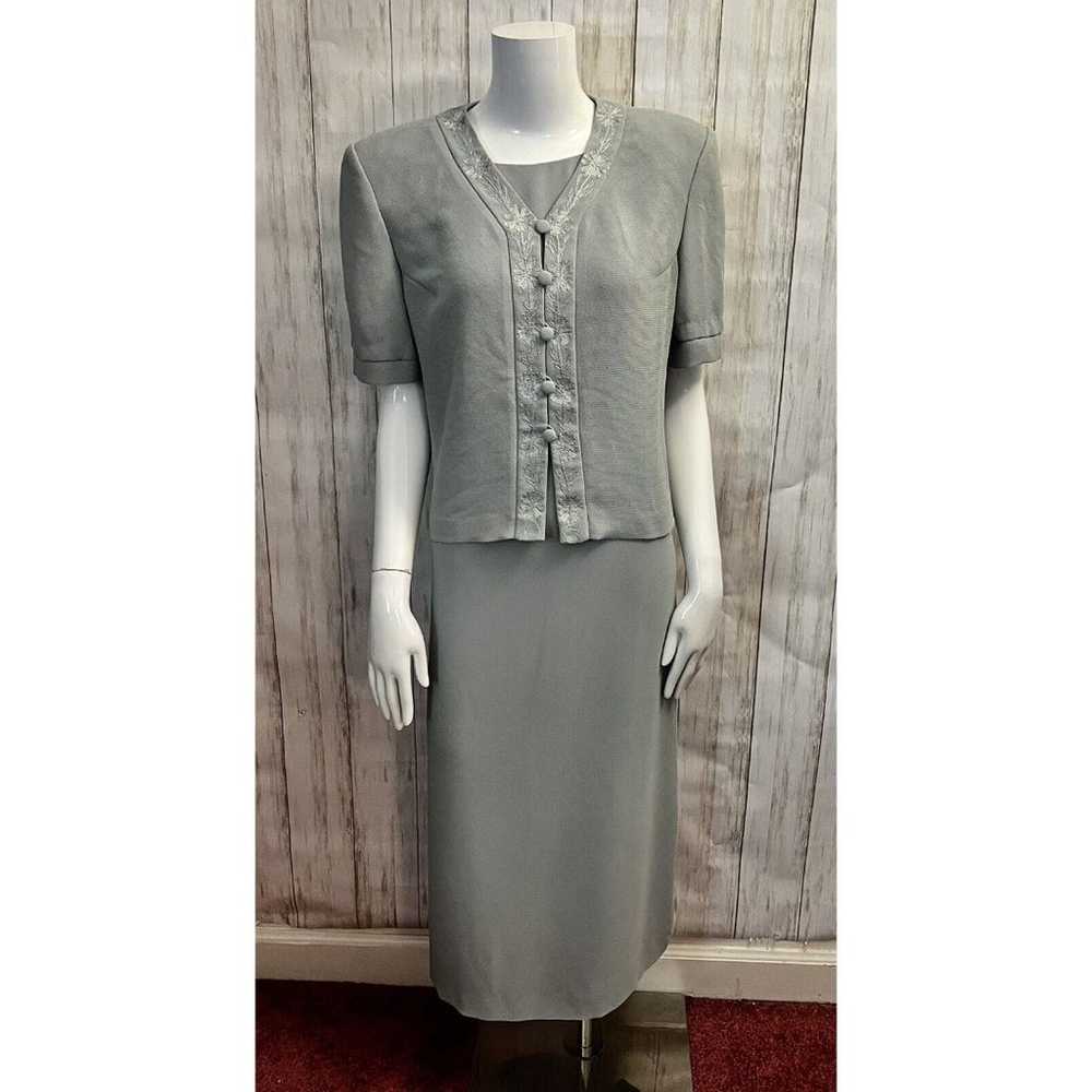 VTG Cynthia Howie Dress Maggy Boutique Sage Green… - image 1