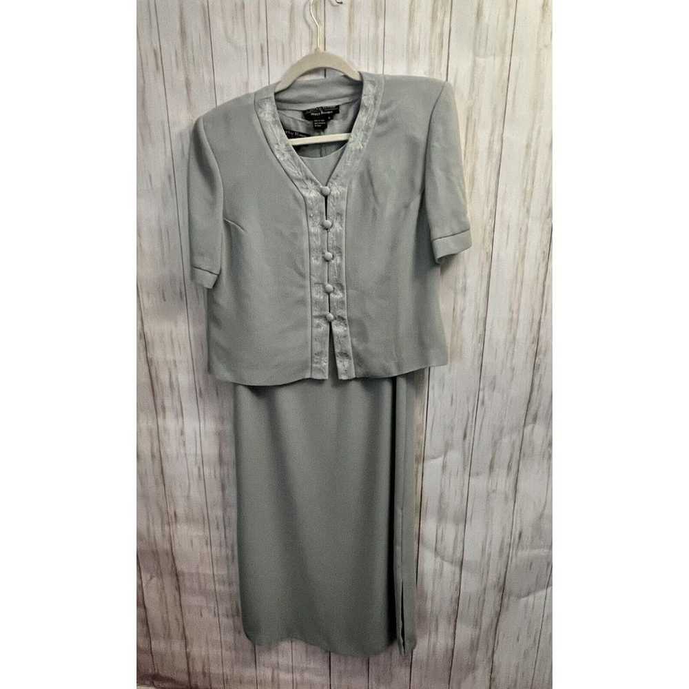 VTG Cynthia Howie Dress Maggy Boutique Sage Green… - image 5