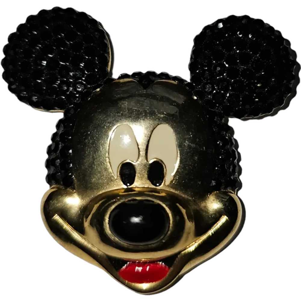 B&W Mickey Mouse Pin - image 1
