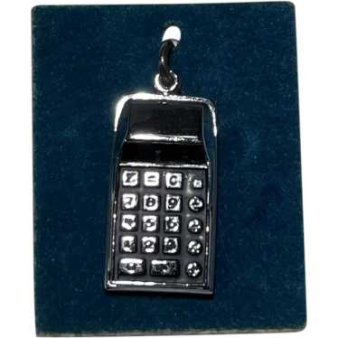 New Old Stock Sterling Silver Calculator Charm