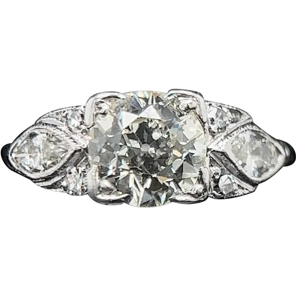 Art Deco 1.15ct. Diamond & Platinum Antique Engag… - image 1